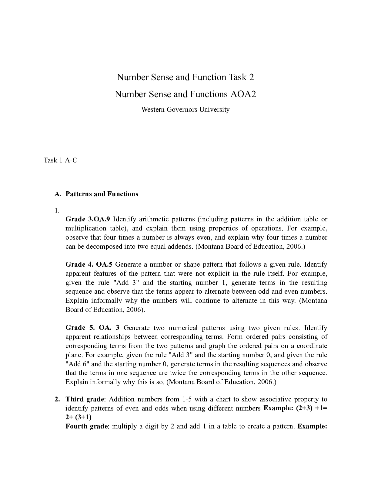 Preview image of A0A2.task2.wgu.docx    Number Sense and Function Task 2  Number Sense and Functions AOA2 document